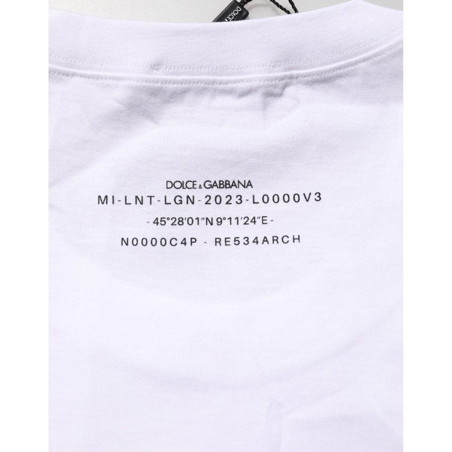 Dolce & Gabbana White Cotton Sleeveless Printed Tank T-shirt