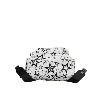 Dolce & Gabbana White DG Stars Print Nylon School Backpack Bag