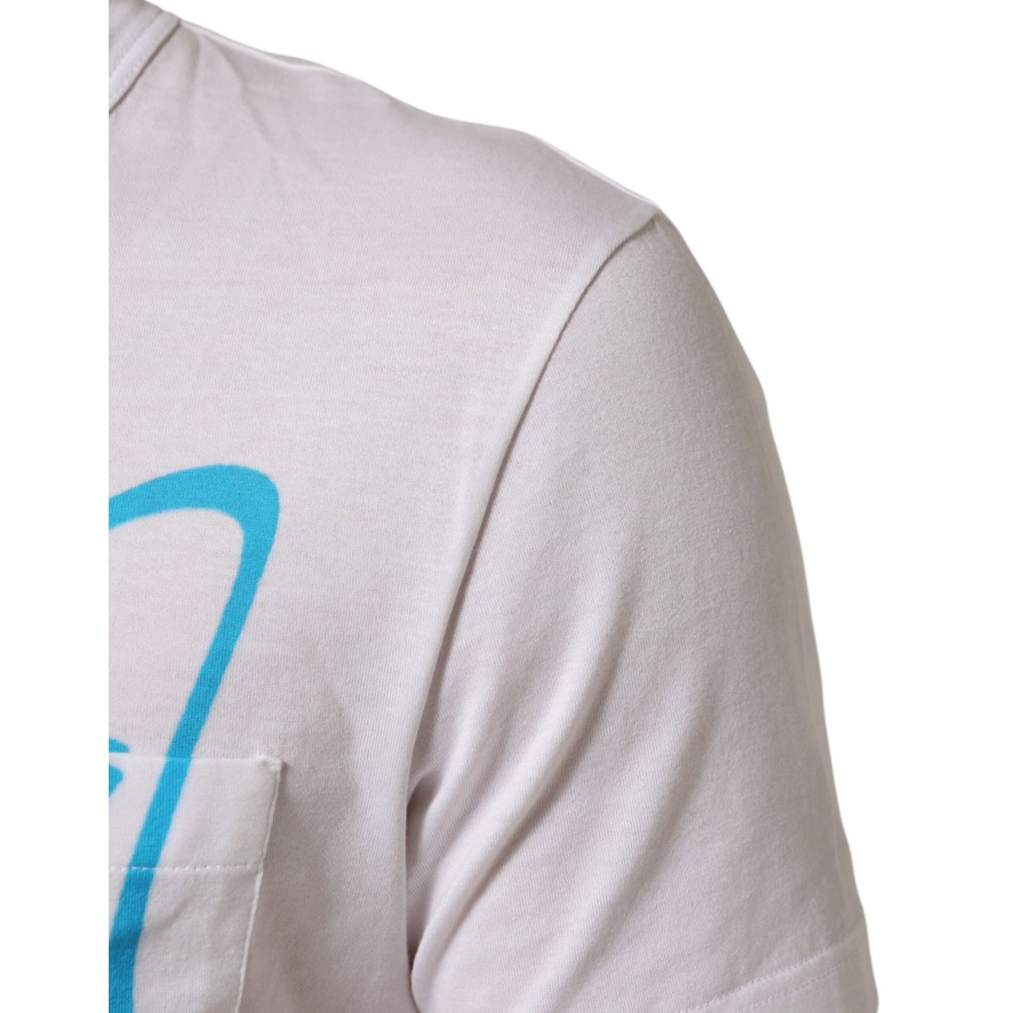 Dolce & Gabbana White Graphic Print Cotton Crew Neck T-shirt