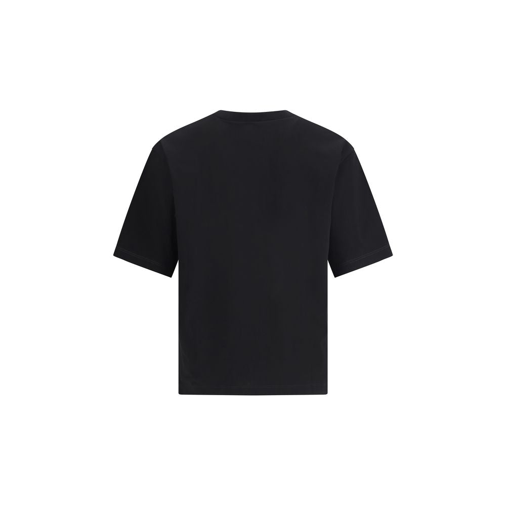 Back view of Dsquared² Black Cotton Sportswear T-Shirt with crew neck and printed logo for a casual look.