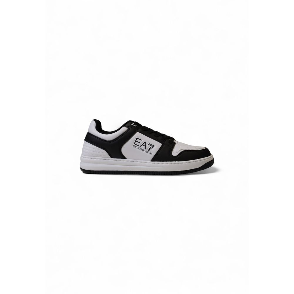 EA7 Emporio Armani Black And White Polyester Athletic Sneakers