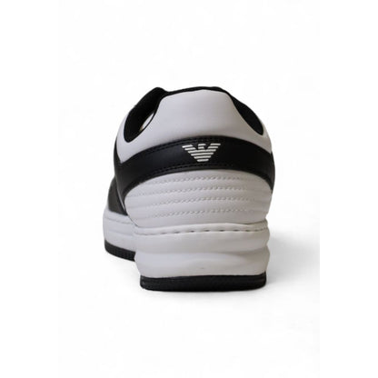 EA7 Emporio Armani Black And White Polyester Athletic Sneakers