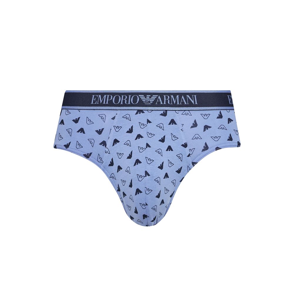 Emporio Armani Underwear Blue Cotton Briefs