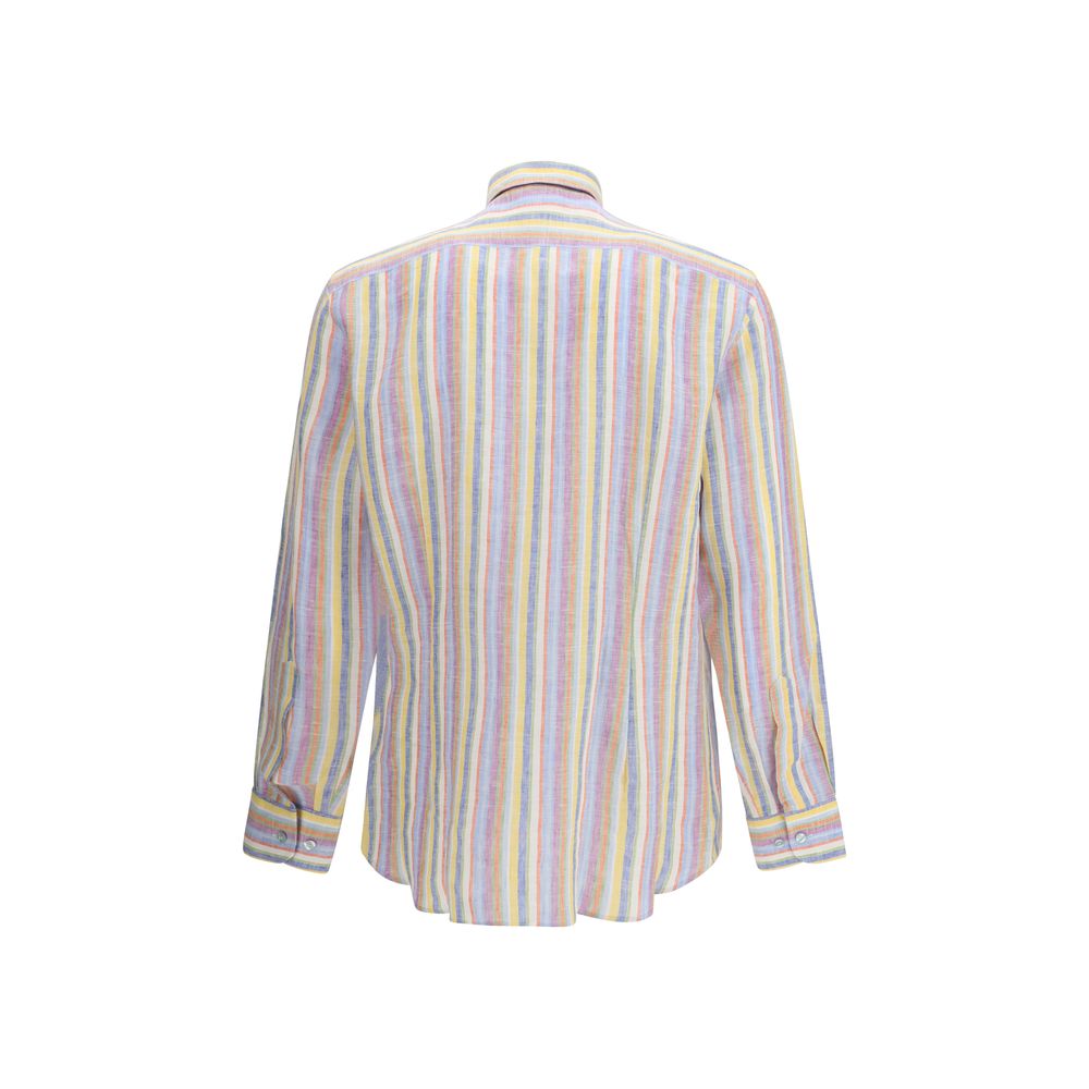Etro Multicolor Linen Pattern Shirt