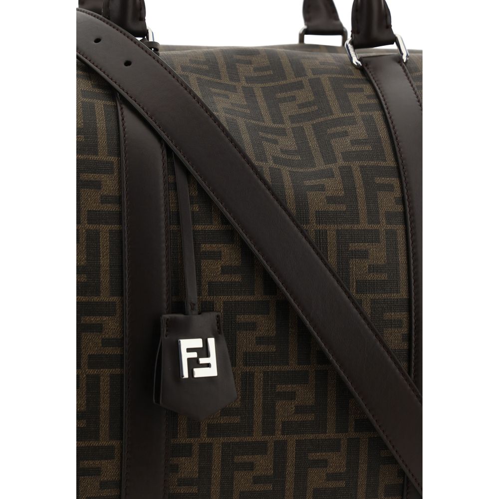 Fendi Brown Canvas Luggage And Travel