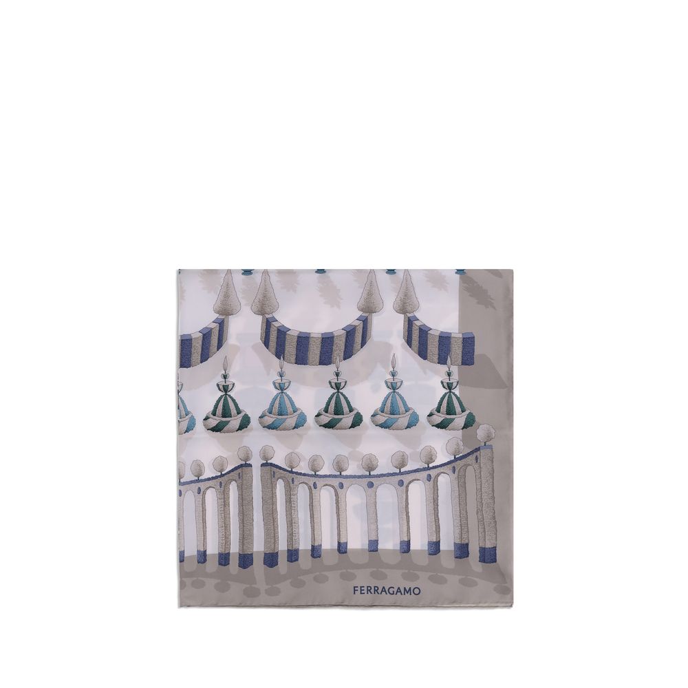 Ferragamo Multicolor Silk Scarf