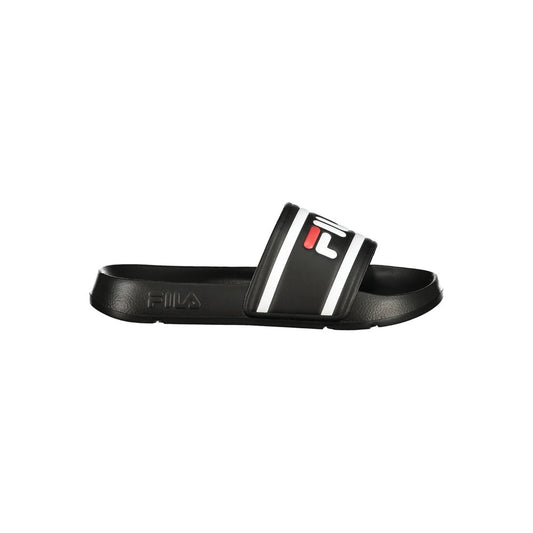 Fila Black Polyethylene Women Sandal with logo and contrasting details, sporty-chic style, sleek design, perfect for casual ensemble.