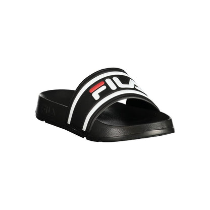Fila Black Polyethylene Women Sandal featuring a sporty-chic design with contrasting details and iconic logo, elevating casual style.