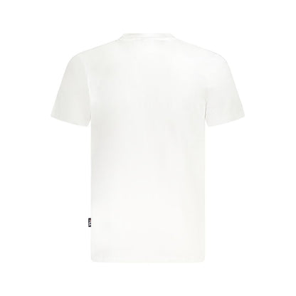 Fila White Cotton Unisex T-Shirt with iconic logo embroidery on the back, classic crew neck design, made from 100% organic cotton.
