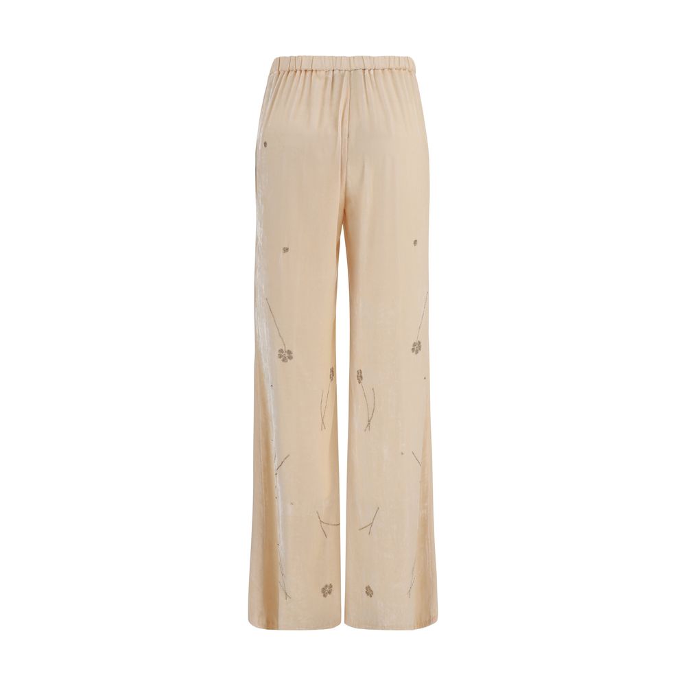 Forte_Forte Multicolor Viscose Flared Pants