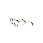Frankie Morello Aviator-Style Chic Eyeglasses with Gold Accents showcasing elegant design and Italian craftsmanship.