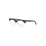 Frankie Morello Black Metallic Unisex Eyeglass Frame