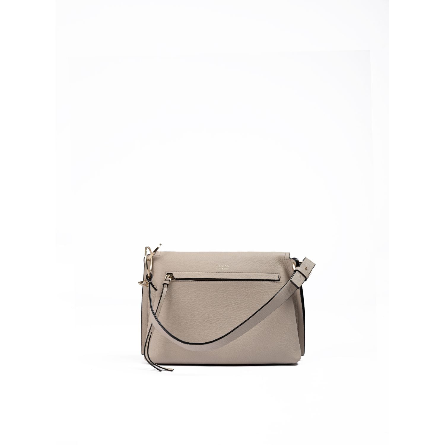 Giada Beige Grained Leather Crossbody Bag