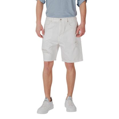 Gianni Lupo White Cotton Bermuda Shorts