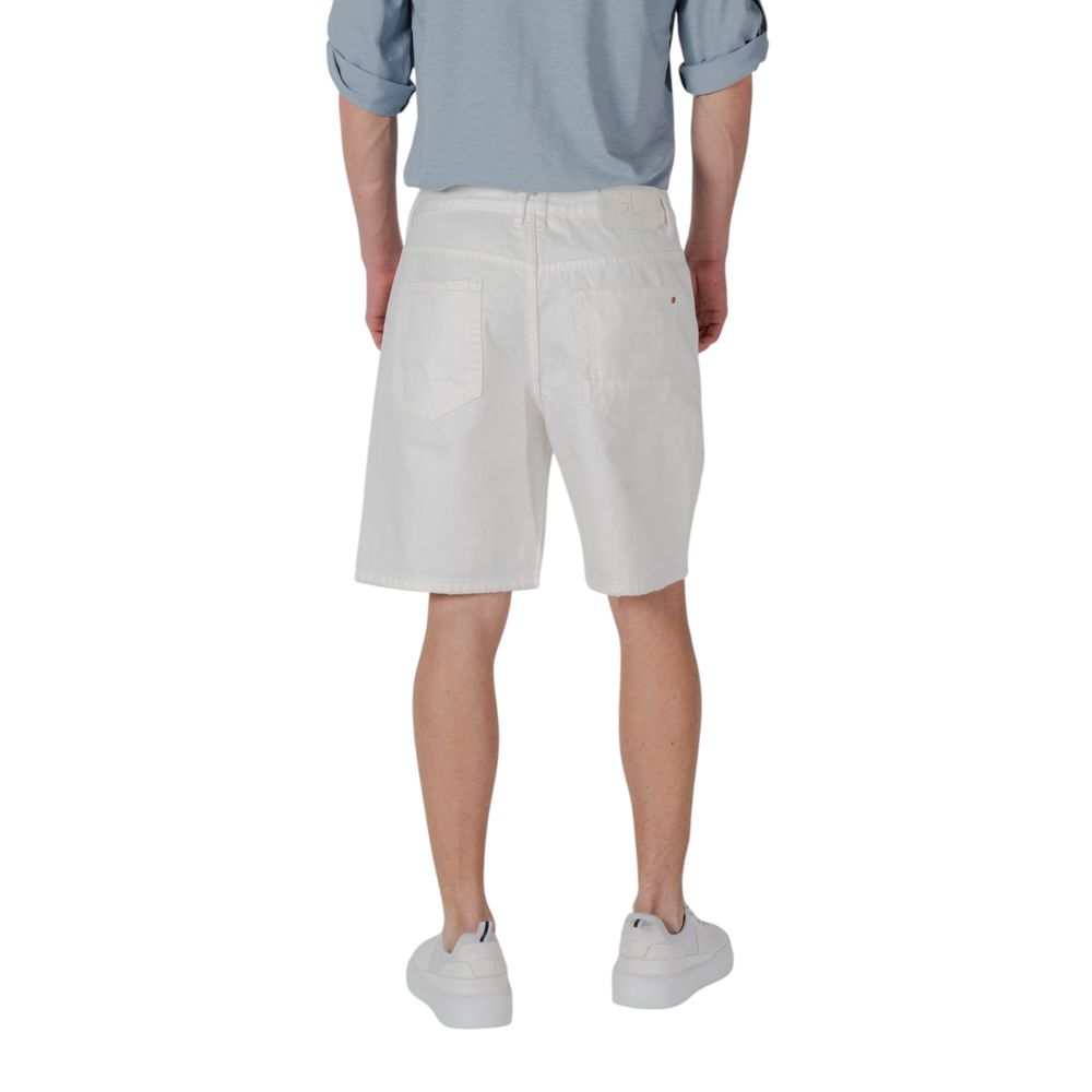 Gianni Lupo White Cotton Bermuda Shorts