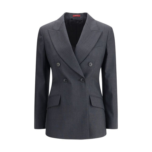 Gucci Gray Wool Clothing - Double-breasted wool blazer with spear lapels and welt flap pockets for formal and contemporary style