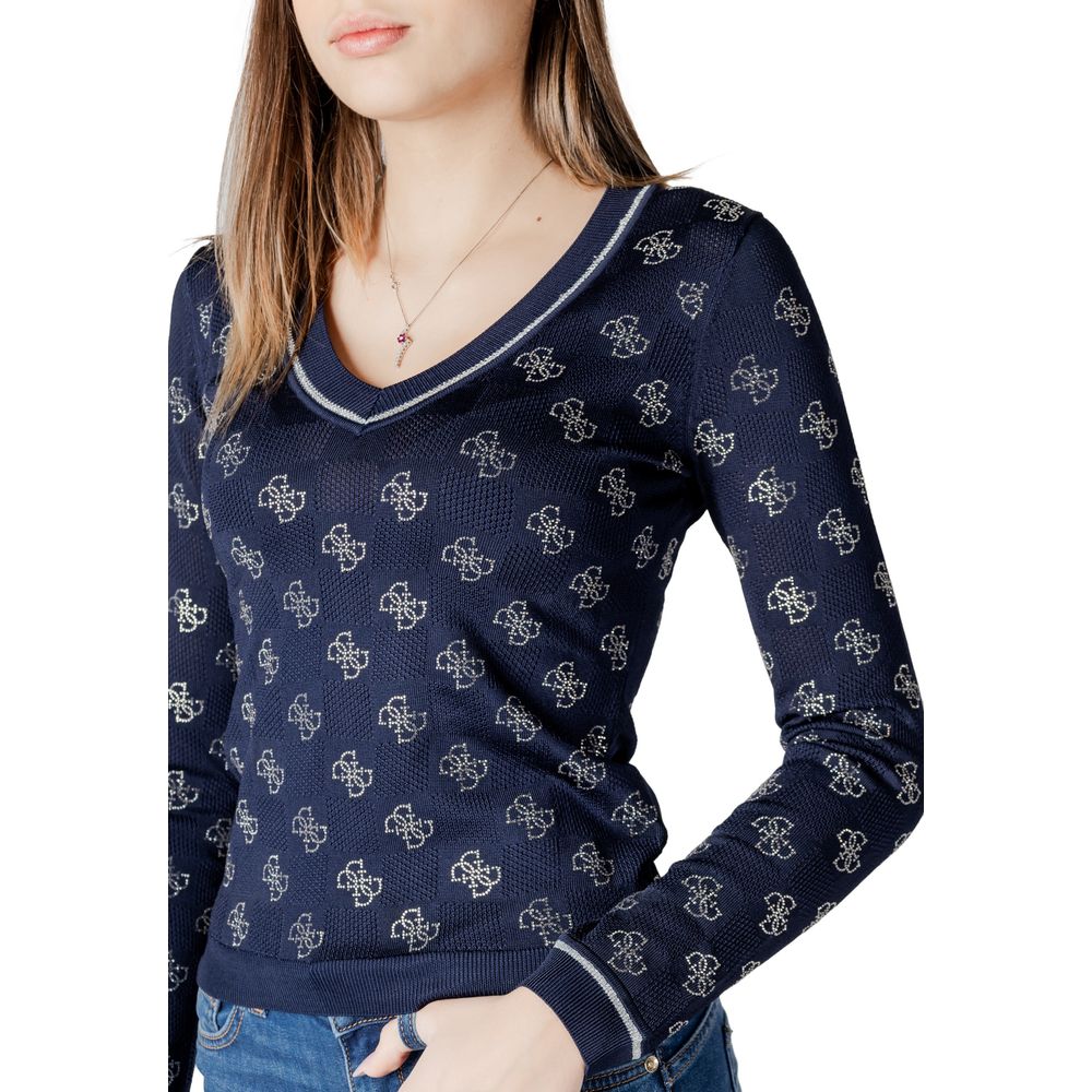 Guess Blue Viscose Sweatshirt