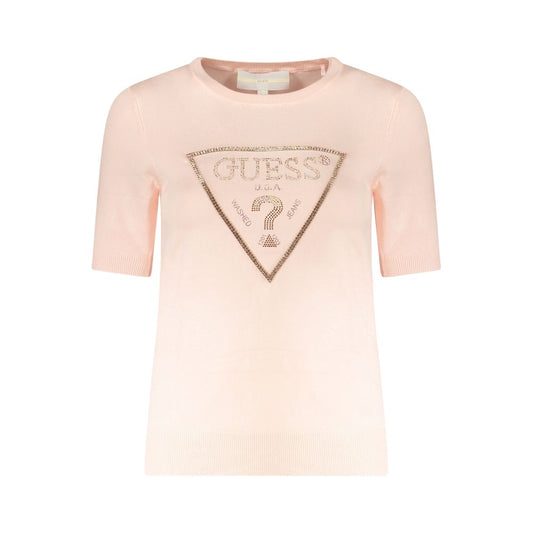 Guess Jeans Pink Viscose Sweater