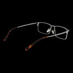 HARLEY-DAVIDSON MOD. HD50051 56011 gent eyeglasses in silver frame with tortoise temples on black background