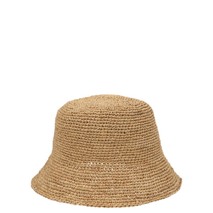 Ibeliv Beige Raffia Bucket Hat