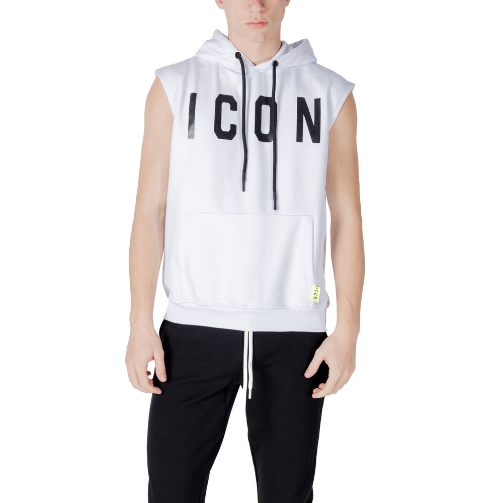 Icon White Cotton Hoodie