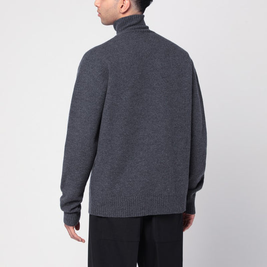 Jil Sander Grey wool turtleneck sweater
