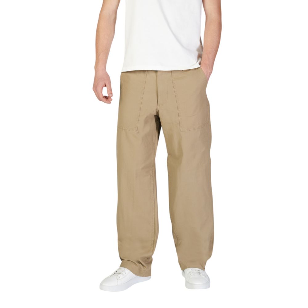Jack Jones Beige Cotton Casual Pants