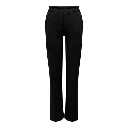 Jacqueline De Yong Black Elastane Pant