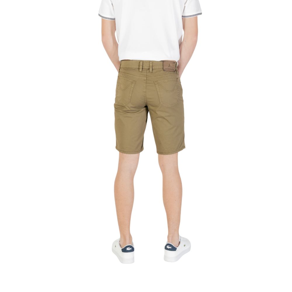Jeckerson Green Cotton Bermuda Shorts