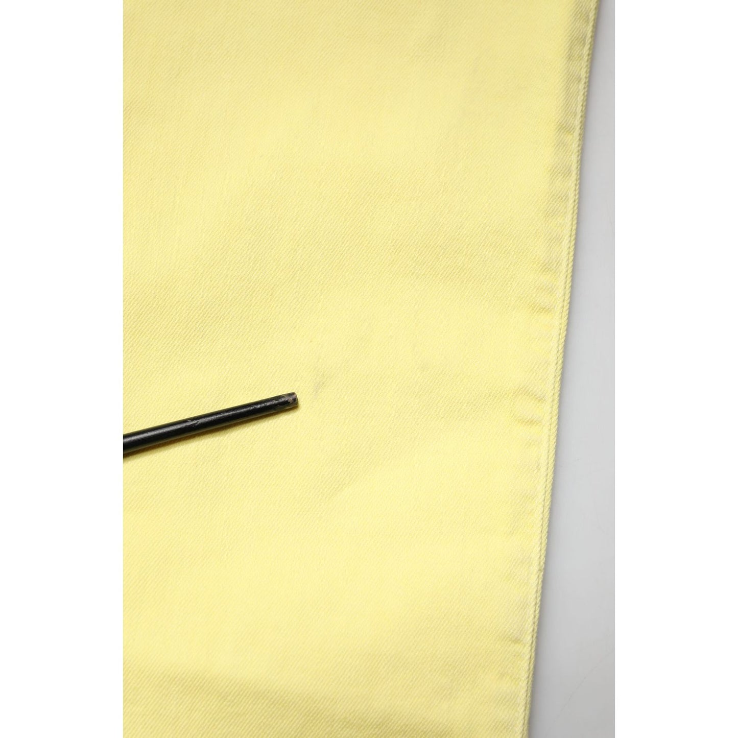 Jeckerson Yellow Mid Waist Straight Fit Men Denim Trouser Jeans