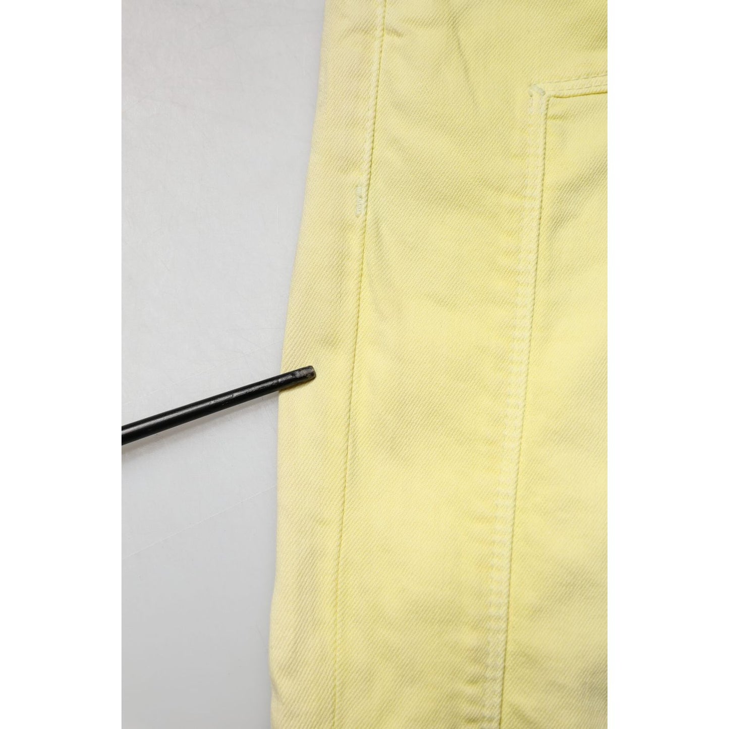Jeckerson Yellow Mid Waist Straight Fit Men Denim Trouser Jeans
