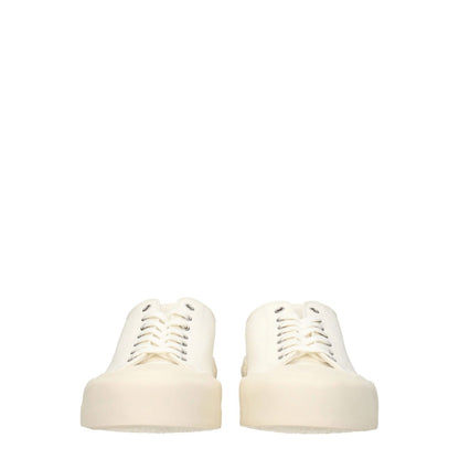 Jil Sander Beige Fabric Low Top Sneakers