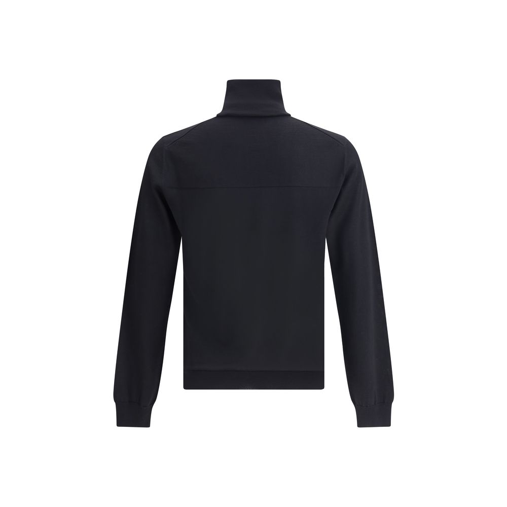 Jil Sander Black Fleece Wool Sweatshirt