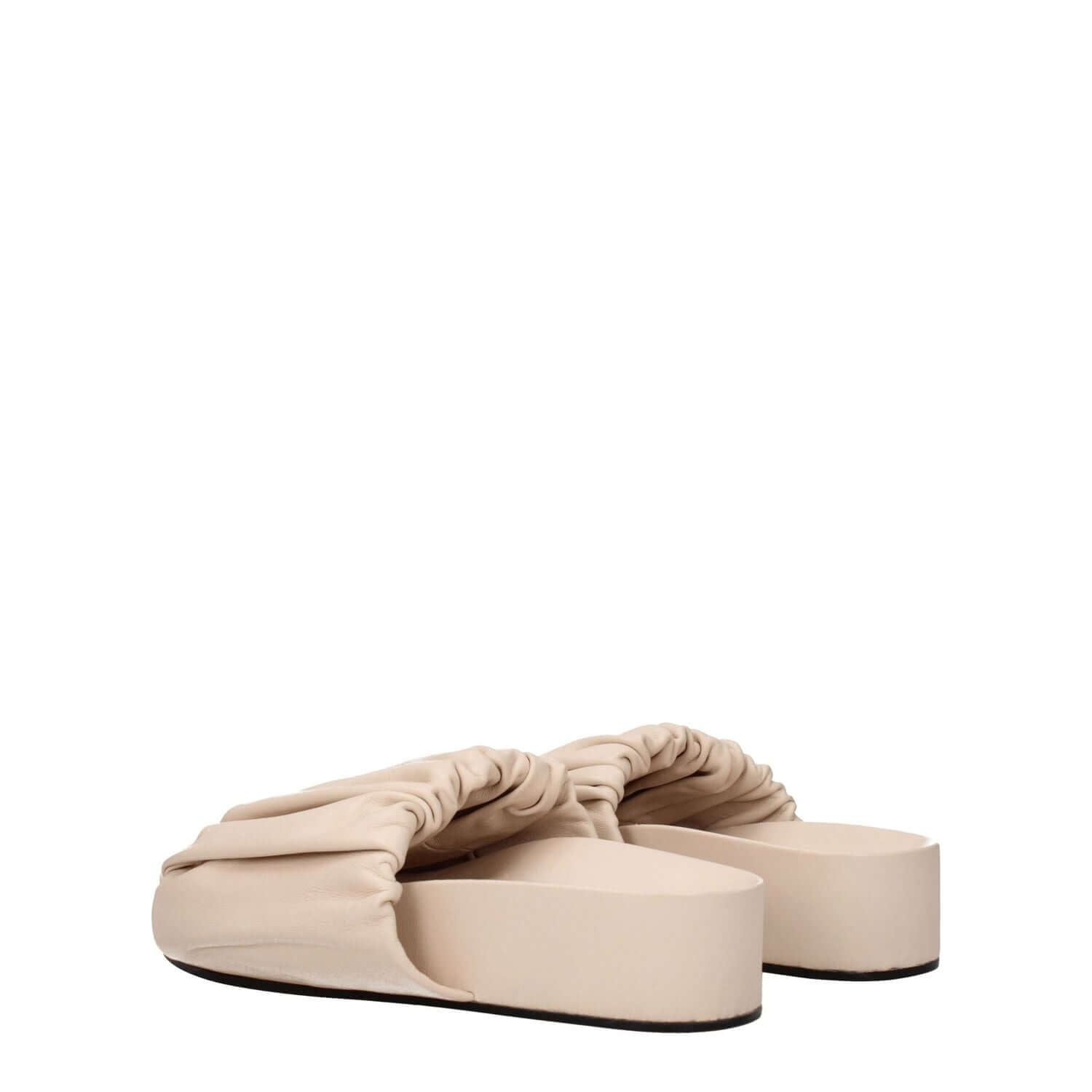 Jil Sander Pink Leather Slippers