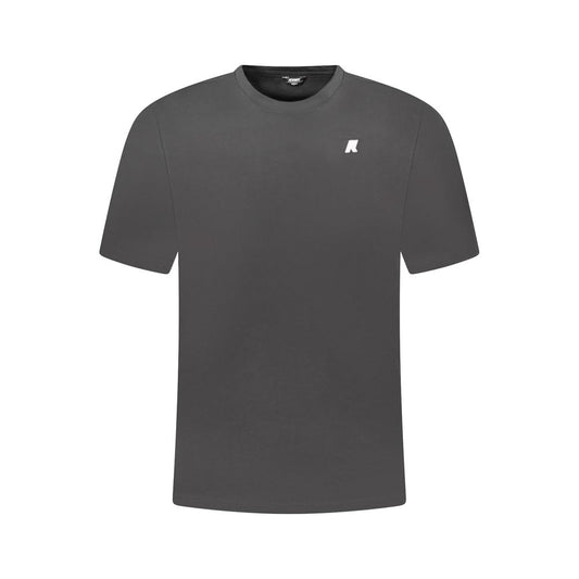 K-WAY Black Cotton Men T-Shirt with logo, minimalistic and trendy design. Perfect for modern wardrobe. Made in TR.