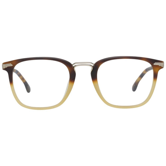 Lozza Yellow Unisex Glasses Frame in full-rim plastic square style with demo lenses.