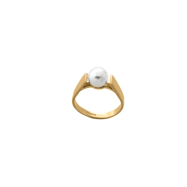 MAJORICA JEWELRY Mod. 00199.01.1.913.700.1 gold ring with pearl