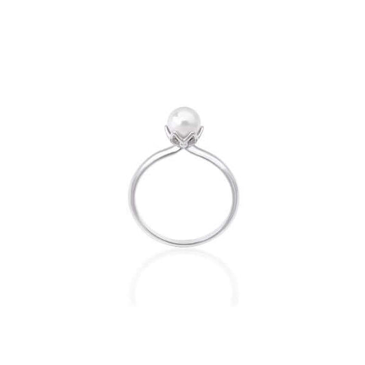 MAJORICA JEWELRY Mod. 16343.01.2.915.010.1 elegant pearl ring with silver band