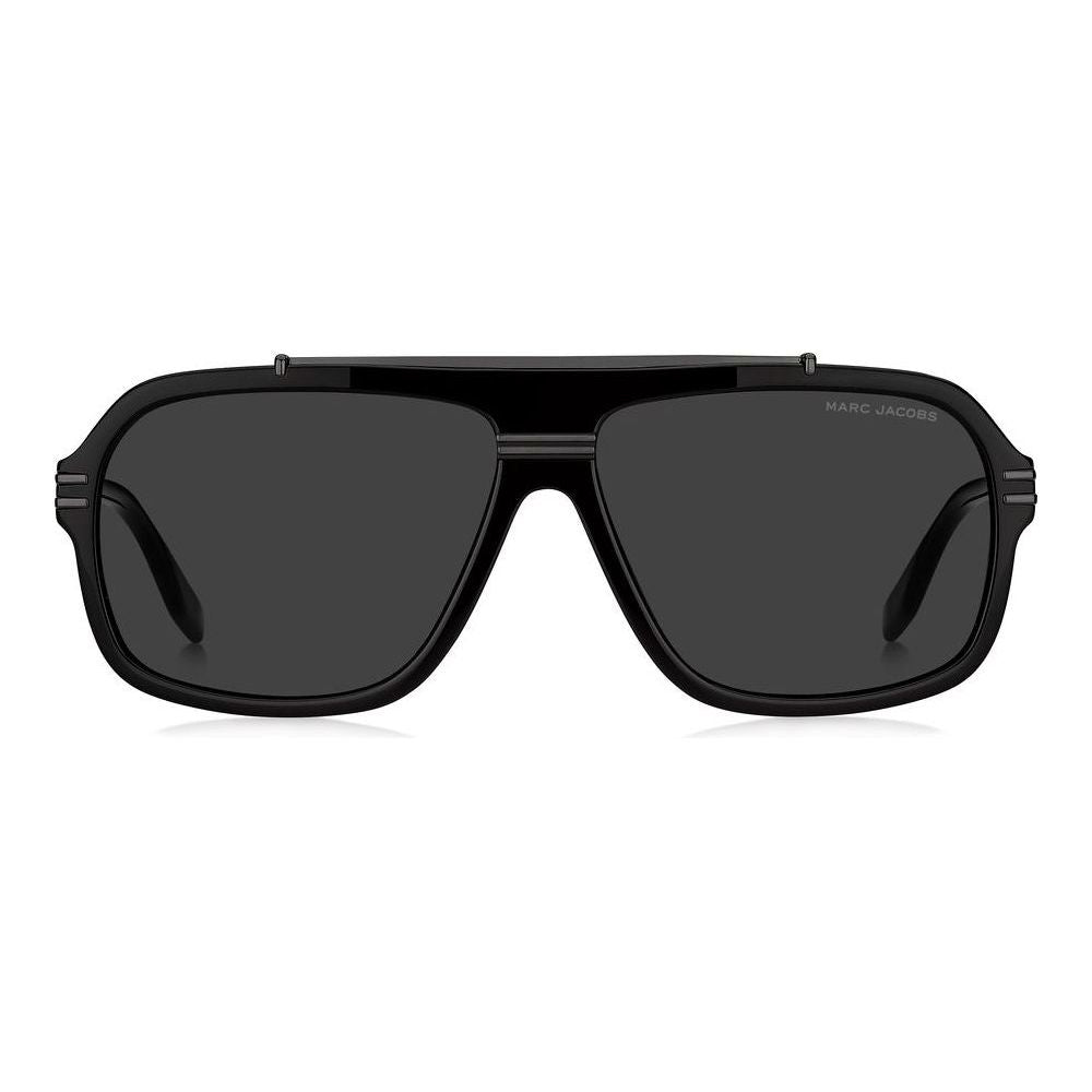 Black acetate sunglasses for men, MARC JACOBS MOD. MARC 840_S, front view showcasing sleek design.