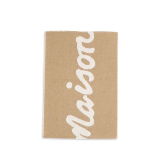 Maison Kitsuné Beige Wool Scarf