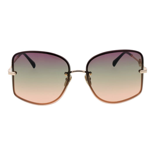 Maje Pink Women Sunglass with gradient lenses and rosegold frame, 100% UVA & UVB protection, square rimless style, and multicolor finish.
