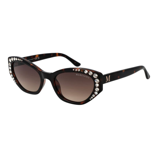 Marciano by Guess Brown Women Sunglass, cat eye with full-rim plastic frame, brown gradient lenses, UVA & UVB protection.