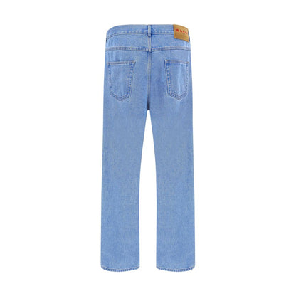 Marni Light Blue Cotton Straight-Leg Jeans