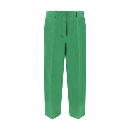 Max Mara Green Linen Casual Pants
