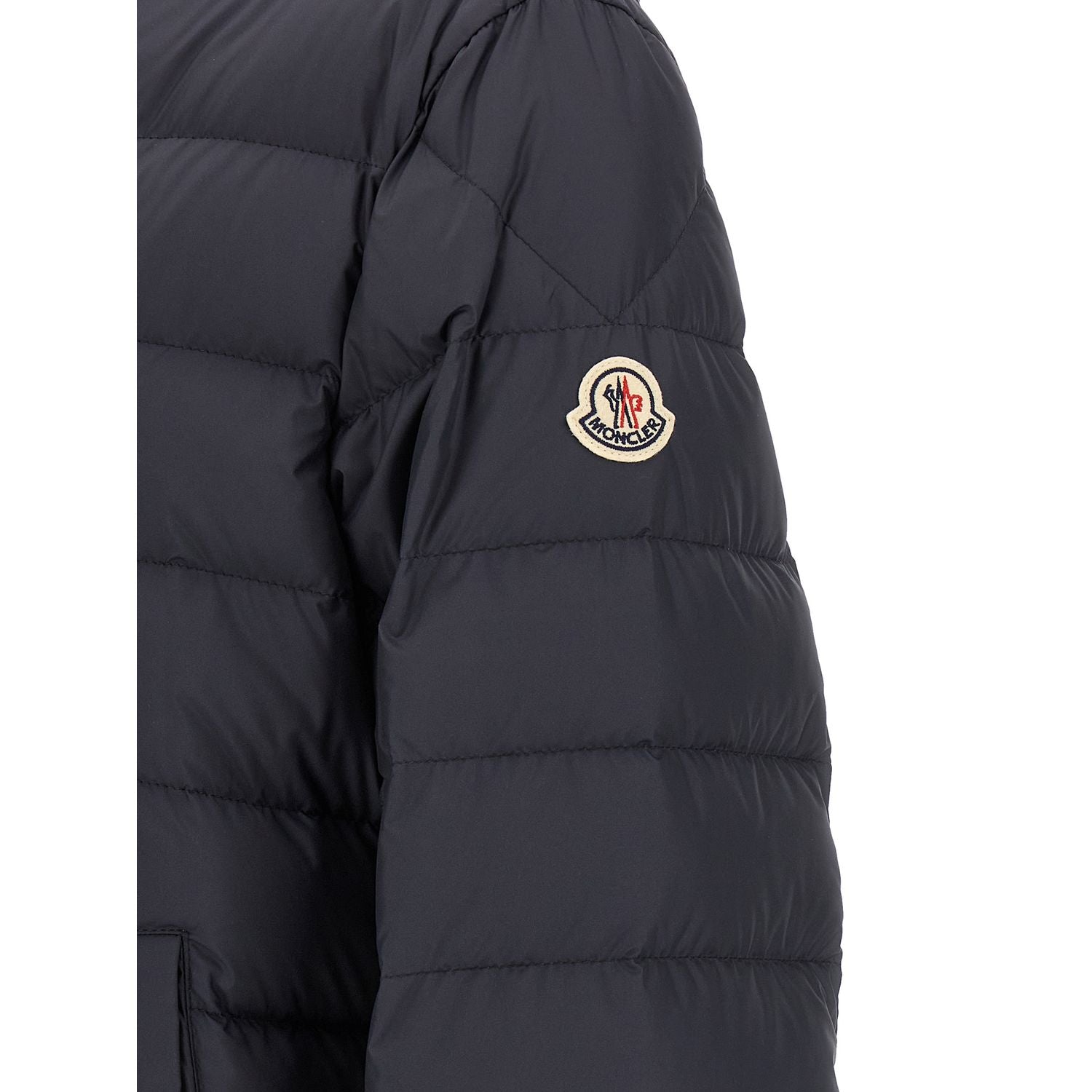 Moncler Blue Polyester Full-Length Jacket