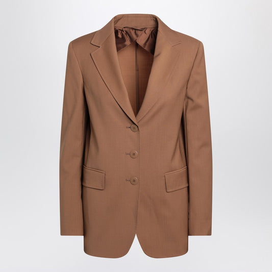 Max Mara Studio Single-breasted jacket in hazelnut colour