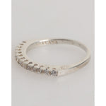 Nialaya Sterling Silver 925 Band Pave CZ Crystal Eternity Ring