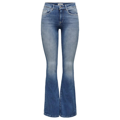 Only Blue Cotton Flared Jeans 1728,67400106144,Blue,Clothing,Flared Jeans - Jeans Denim - Clothing,Jeans Denim - Clothing,New with tags,Only,Women,XS
