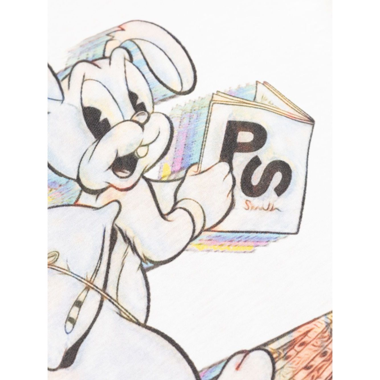 PS By Paul Smith T-shirts and Polos White with Skate Bunny design, crew neck, short sleeves, straight hem, cotton logo print.