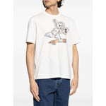 PS By Paul Smith T-shirts and Polos White with Skate Bunny print, crew neck, short sleeves, straight hem, worn by model.